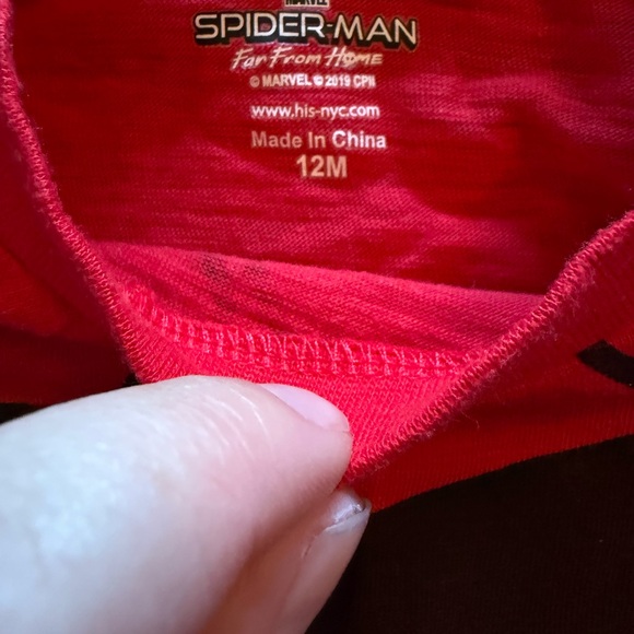 Marvel Red and Black Spider Costume Shirt for Kids - Picture 3 of 4